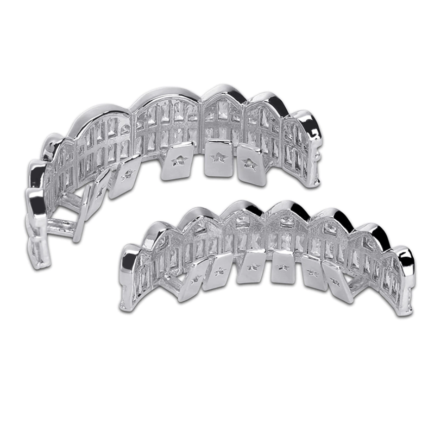 VVS Jewelry hip hop jewelry Drizzy Baguette Grillz Set