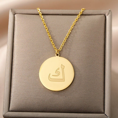 VVS Jewelry hip hop jewelry Gold/Silver Arab Initial Pendant