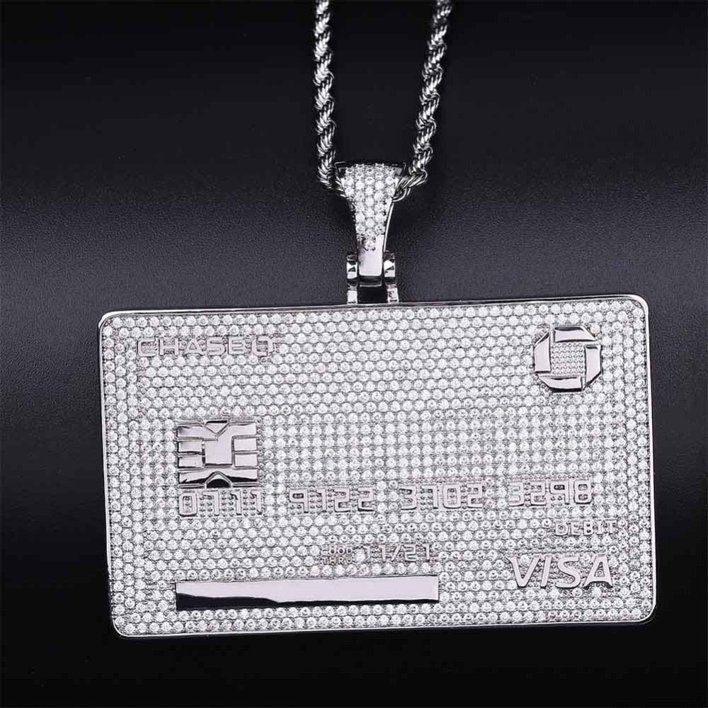 VVS Jewelry hip hop jewelry Icy Custom Credit Card Name Pendant Chain