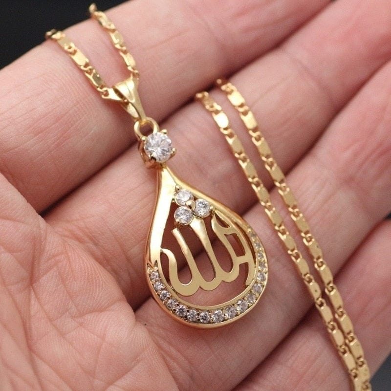 VVS Jewelry hip hop jewelry Islamic Teardrop Pendant Necklace