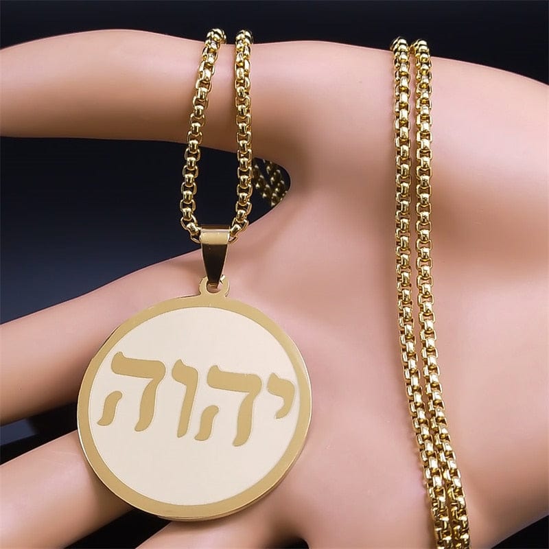 VVS Jewelry hip hop jewelry Islamic Tetragrammaton Engraved Pendant Necklace