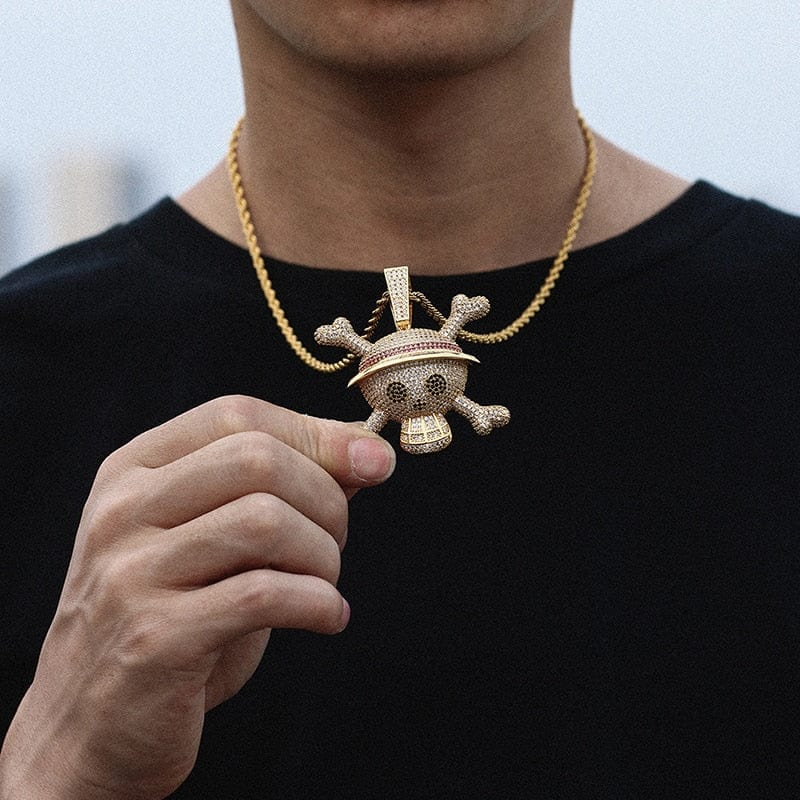 VVS Jewelry hip hop jewelry King Crossbone Pirate Skull  Pendant