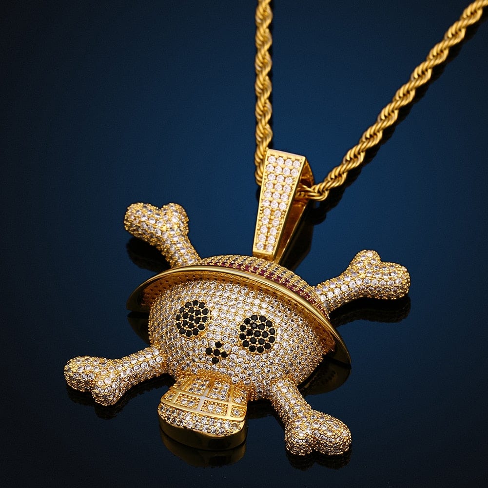 VVS Jewelry hip hop jewelry King Crossbone Pirate Skull  Pendant