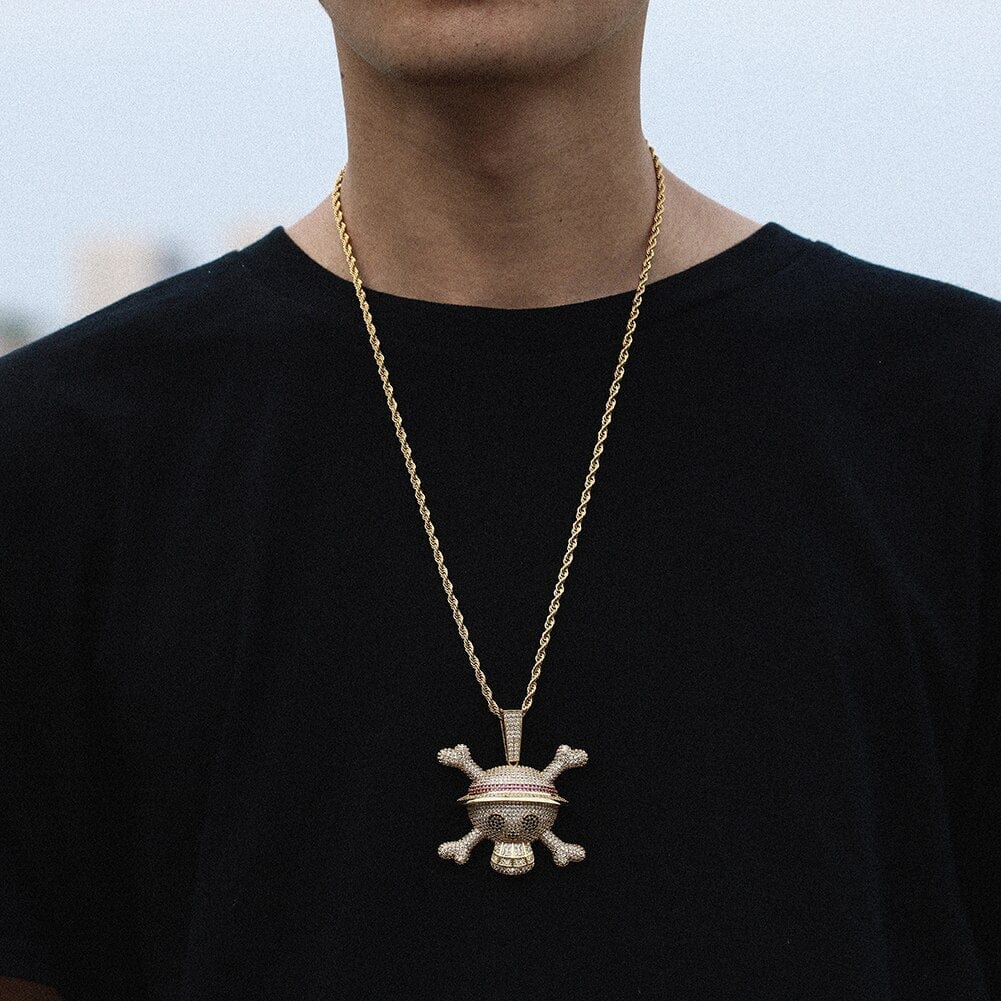 VVS Jewelry hip hop jewelry King Crossbone Pirate Skull  Pendant