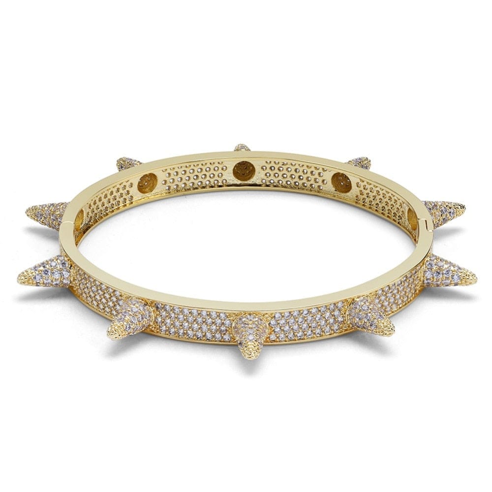 VVS Jewelry hip hop jewelry Micro pave Spike Bangle Bracelet