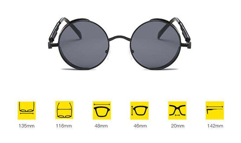 VVS Jewelry hip hop jewelry Retro Round Sunglasses