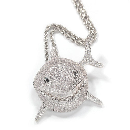 VVS Jewelry hip hop jewelry Shark 6IX9INE Bling Pendant Necklace