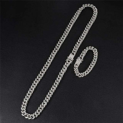 VVS Jewelry hip hop jewelry Silver / 18 Inch VVS Jewelry 14k Gold/Silver Chain + FREE Bracelet Bundle - (TODAY ONLY QUICK DELIVERY)