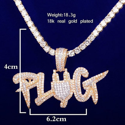 VVS Jewelry hip hop jewelry The Plug Two-tone Pendant Chain