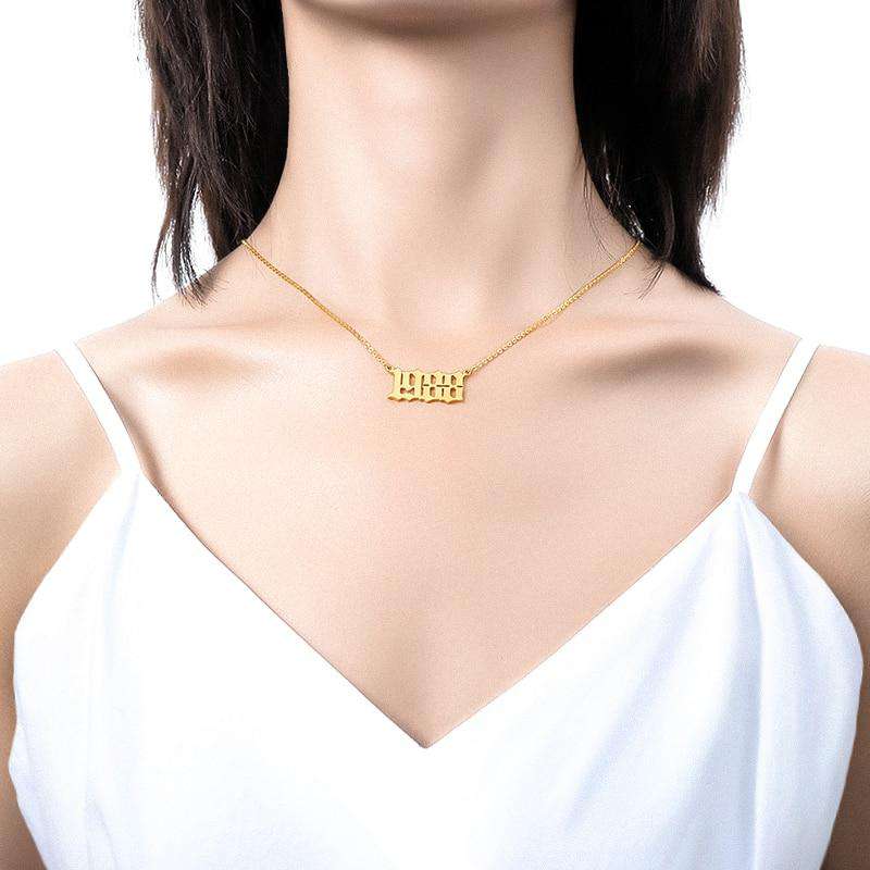 VVS Jewelry hip hop jewelry VVS Jewelry FREE Birth Year Necklace