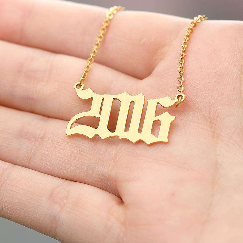 VVS Jewelry hip hop jewelry VVS Jewelry FREE Birth Year Necklace