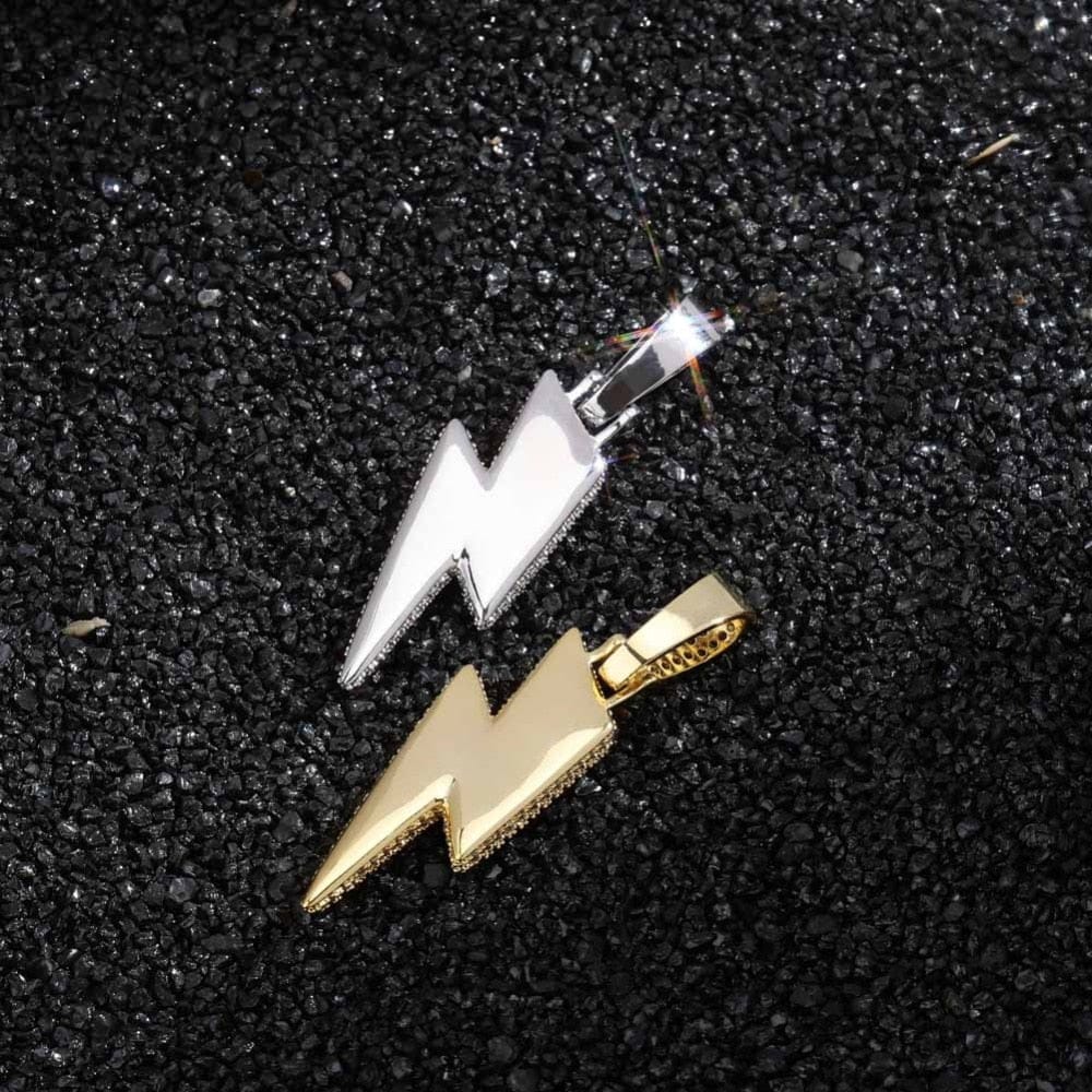 VVS Jewelry hip hop jewelry VVS Jewelry Iced Bolt Pendant Chain