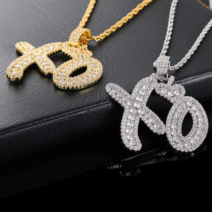VVS Jewelry hip hop jewelry VVS Jewelry XO Cuban Chain Pendant Necklace