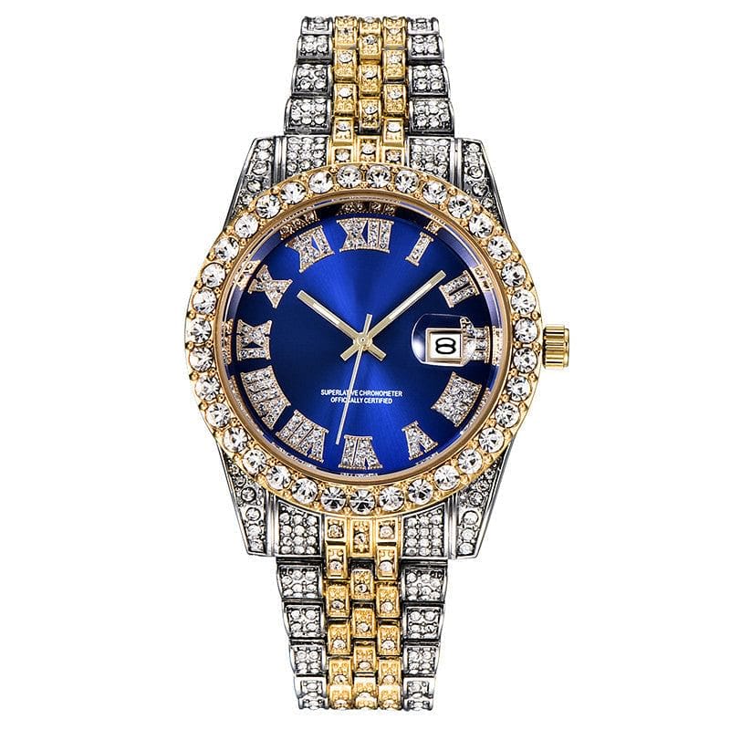 VVS Jewelry hip hop jewelry Watch Blue - A Buss-It-Down Watch