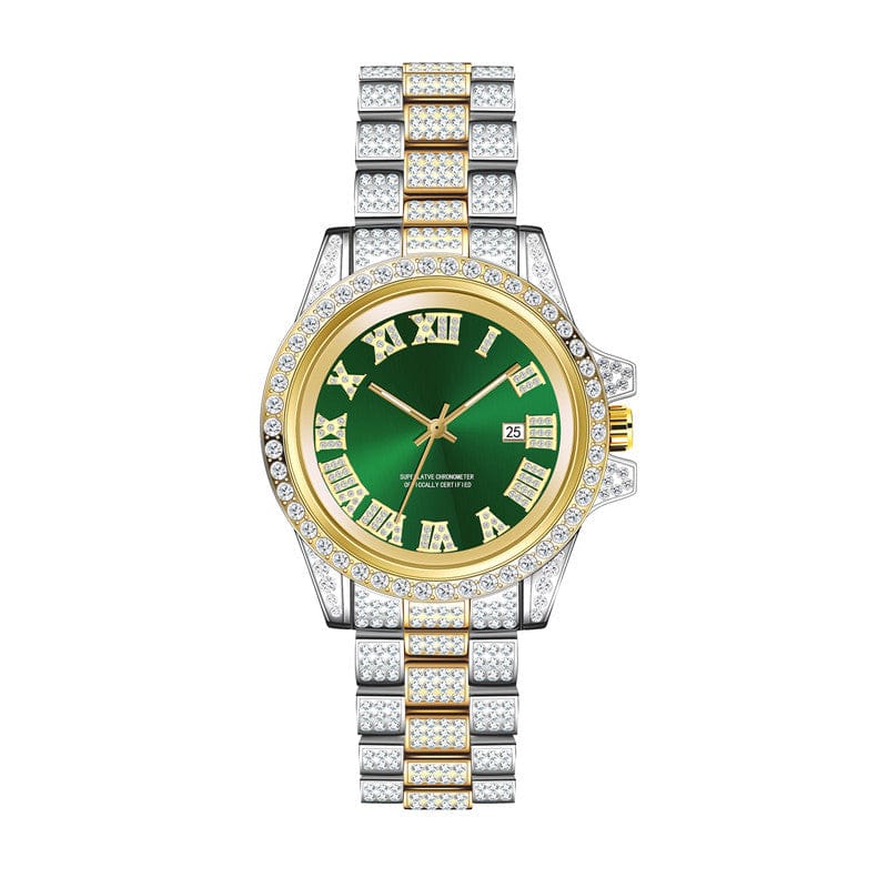 VVS Jewelry hip hop jewelry Watch Green - B Buss-It-Down Watch